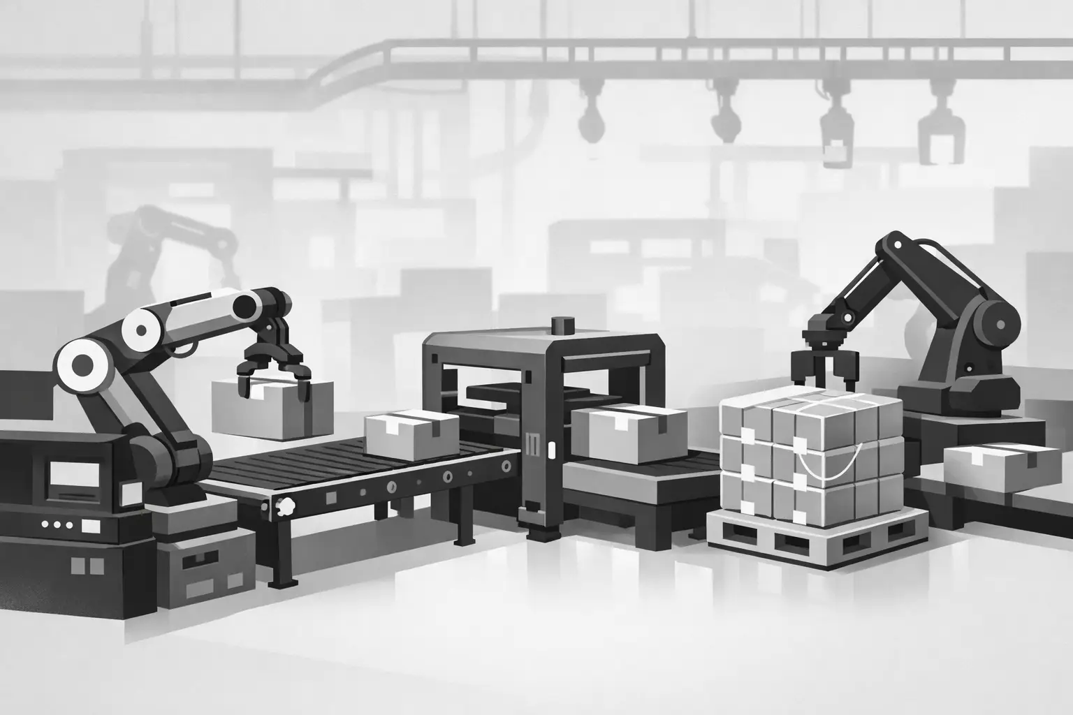 Automated End of Line Packaging for Real Lines